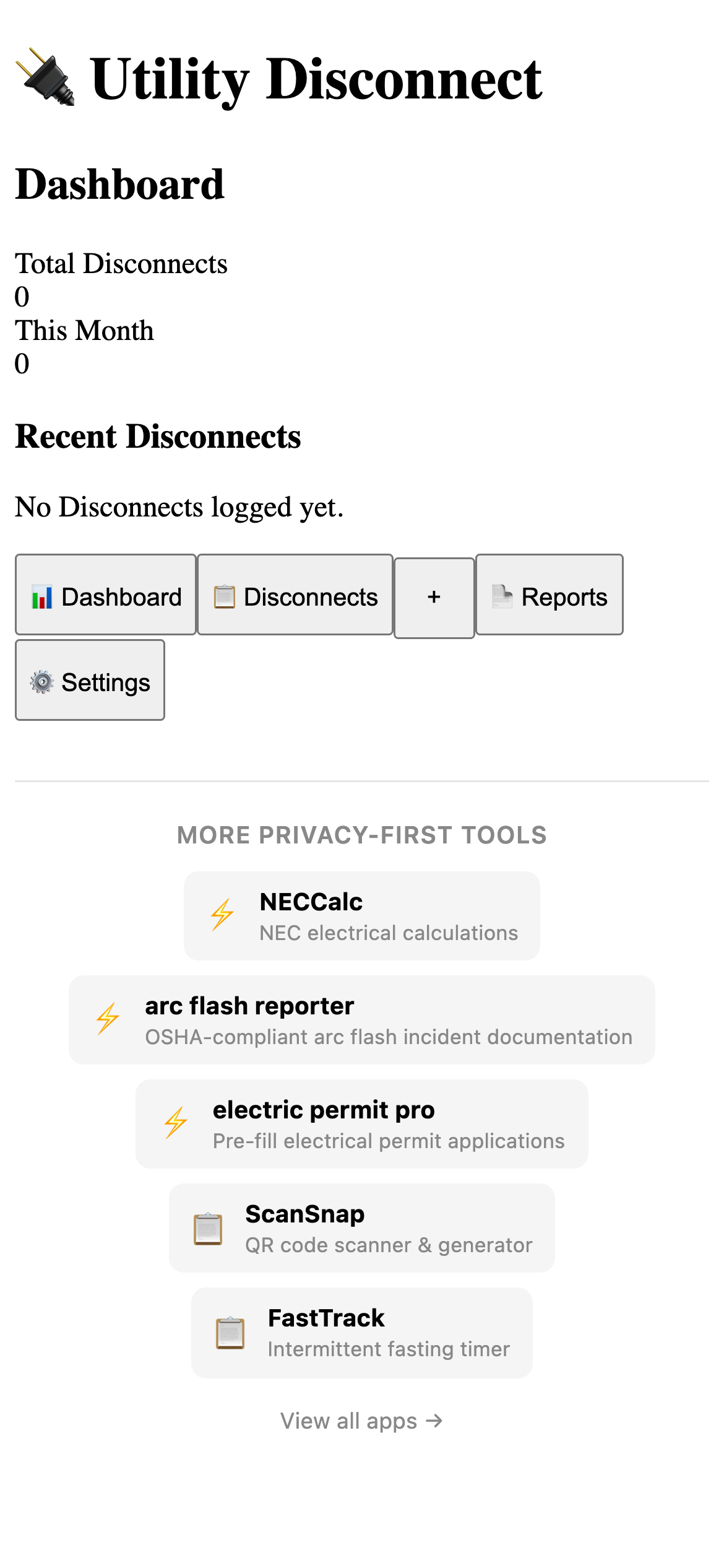 Utility Disconnect - Required Utility Disconnection Logger Pro feature detail